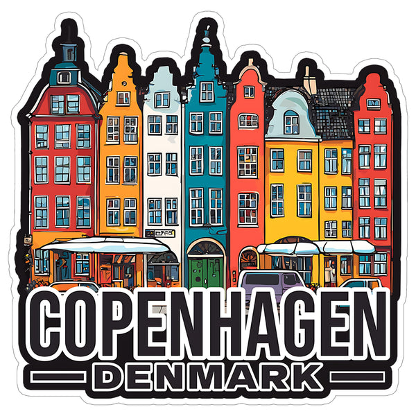 Copenhagen Denmark Sticker 4 Inch — Waterproof Vinyl Decal City Travel Souvenir