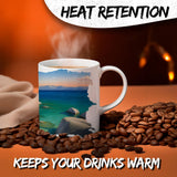 Lake Tahoe Nevada Coffee Mug 11oz — White Ceramic Big Blue Mug 3