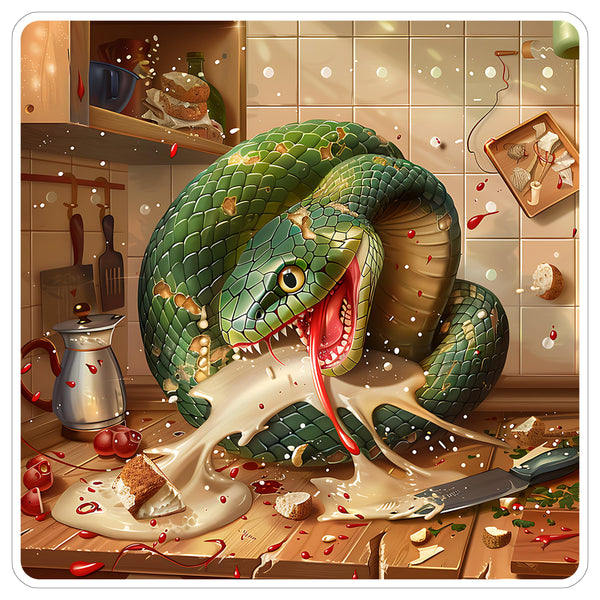 Snake Sticker 4 Inch — Waterproof Vinyl Decal Reptile Serpent