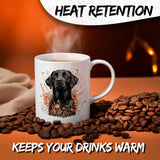 Black Labradoodle Coffee Mug 11oz — White Ceramic Doodle Mix Mug 3