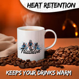 Triathlon Coffee Mug 11oz — Ceramic Swim Bike Run Mug for Triathletes 3