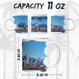 Salt Lake City Utah Coffee Mug 11oz — White Ceramic SLC Mug 2