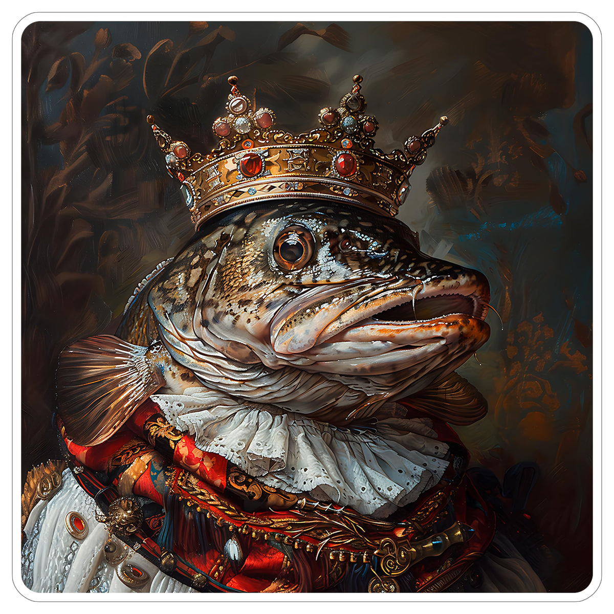 Pike Fish Sticker 4 Inch — Waterproof Vinyl Decal Northern Pike Freshwater Predator