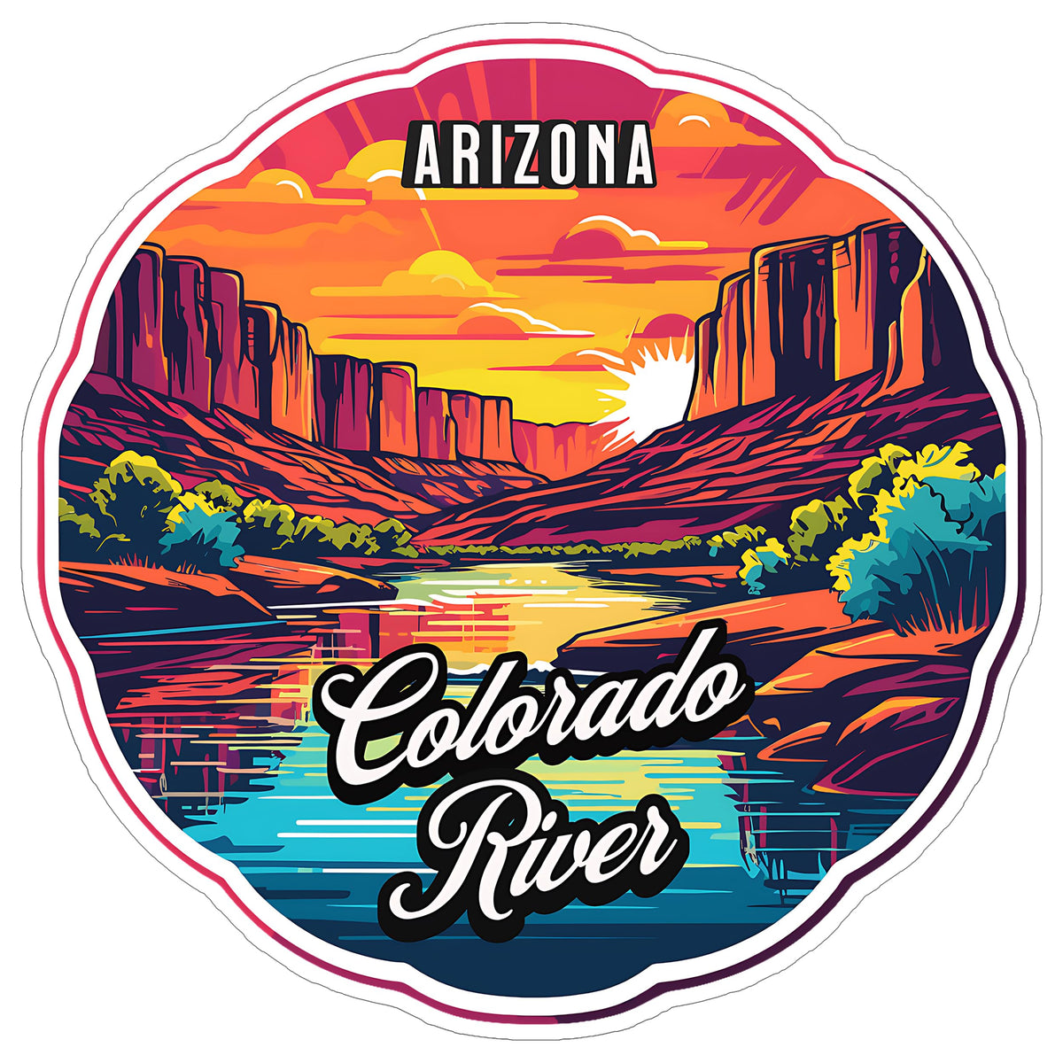 Colorado River Arizona Sticker 4 Inch — Waterproof Vinyl Decal City Travel Souvenir