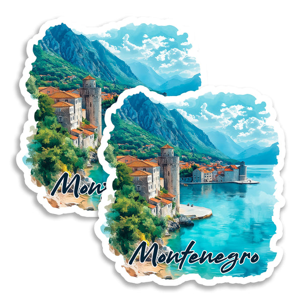 Montenegro Magnet 4 Inch 2-Pack – Strong Vinyl Decorative Travel Magnets for Fridge Locker Kitchen Office – Cute Fun Aesthetic Cool Durable & Long-Lasting Souvenir ID44999