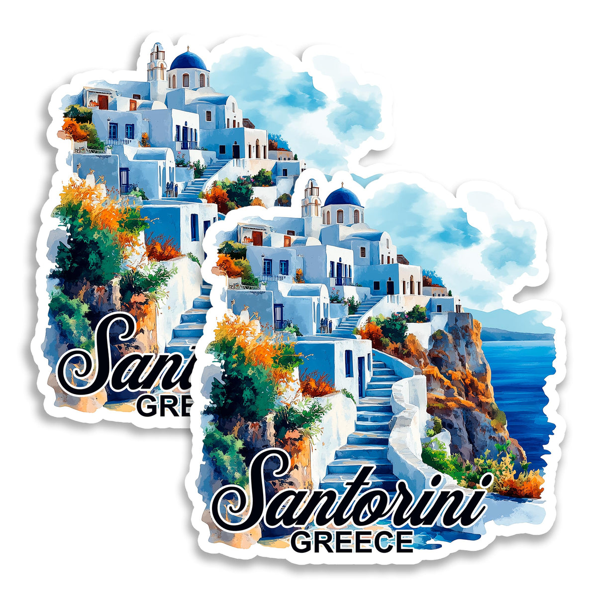 Santorini Greece Magnet 2-Pack — 4