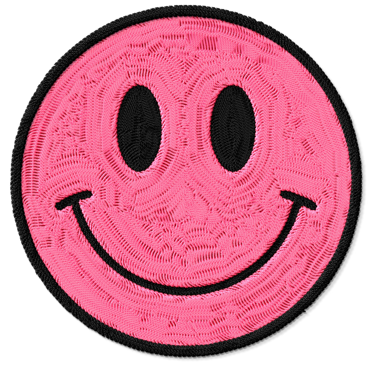 Pink Smiley Face Patch — 3