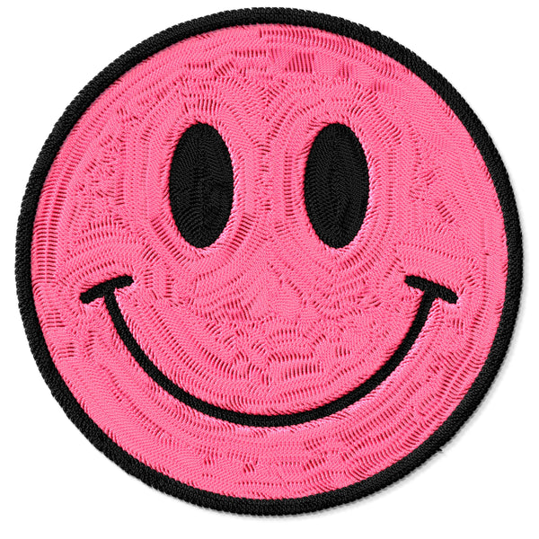 Pink Smiley Face Patch — 3