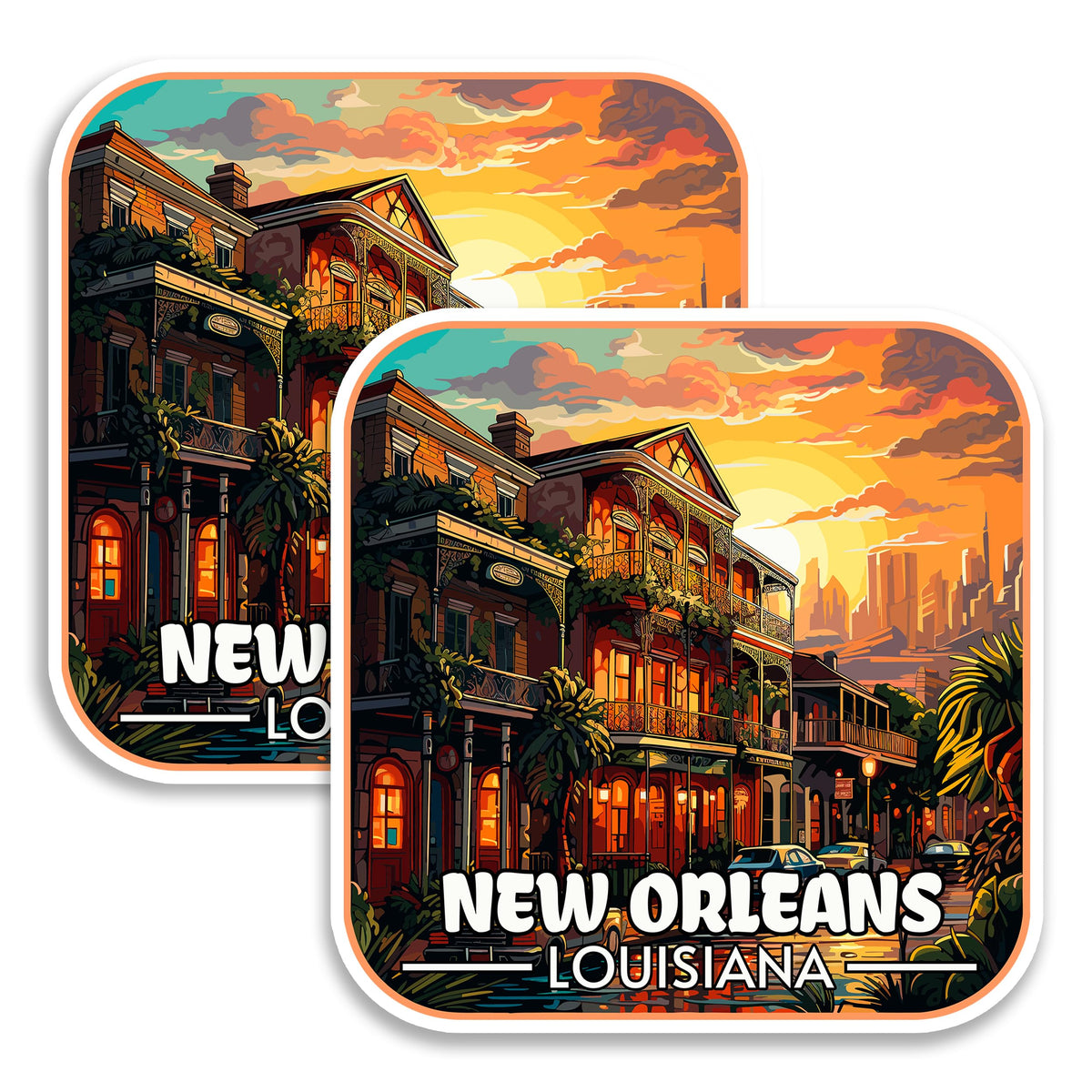 New Orleans Louisiana Magnet 2-Pack — 4