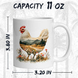 Chicken Mug 11oz — White Ceramic Cute Hen Coffee Mug for Chicken Lovers 2