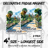 Valencia Spain Magnet 4 Inch 2-Pack City Europe – Strong Vinyl Decorative Travel Magnets for Fridge Locker Kitchen Office – Cute Fun Aesthetic Cool Durable & Long-Lasting Souvenir ID44999 2