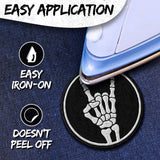Rock On Skeleton Hand Patch — 3