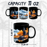 Colorado State Mug 11oz — Black Ceramic Rocky Mountains Coffee Mug 2