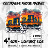 Stonehenge Magnet 4 Inch 2-Pack Landmark Europe – Strong Vinyl Decorative Travel Magnets for Fridge Locker Kitchen Office – Cute Fun Aesthetic Cool Durable & Long-Lasting Souvenir ID44999 2