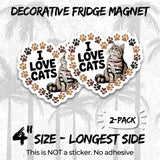 I Love Cats Magnet 2-Pack — 4