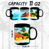 Punta Cana Dominican Republic Mug 11oz — Black Ceramic Travel Mug 2
