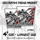 Portugal Magnet 4 Inch 2-Pack Country Europe – Strong Vinyl Decorative Travel Magnets for Fridge Locker Kitchen Office – Cute Fun Aesthetic Cool Durable & Long-Lasting Souvenir ID44999 2