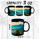 Great Smoky Mountains Mug 11oz — Black Ceramic TN-NC Park Coffee Mug 2