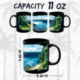 Niagara Falls New York Coffee Mug 11oz — Black Ceramic NY Waterfall Landmark Mug 2