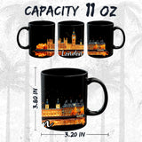 London England Coffee Mug 11oz — Black Ceramic Big Ben UK Landmark Mug 2