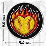 Softball Heart Patch — 3