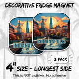 Indianapolis Indiana Magnet 2-Pack — 4