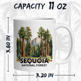 Sequoia National Forest California Mug 11oz — White Ceramic Giant Trees Mug 2