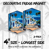 Tunisia Magnet 4 Inch 2-Pack Country Africa – Strong Vinyl Decorative Travel Magnets for Fridge Locker Kitchen Office – Cute Fun Aesthetic Cool Durable & Long-Lasting Souvenir ID44999 2