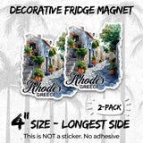 Rhodes Greece Magnet 4 Inch 2-Pack Island Knights – Strong Vinyl Decorative Travel Magnets for Fridge Locker Kitchen Office – Cute Fun Aesthetic Cool Durable & Long-Lasting Souvenir ID44999 2