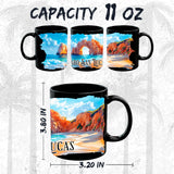 Cabo San Lucas Mexico Coffee Mug 11oz — Black Ceramic Baja Beach Resort Mug 2