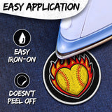 Softball Heart Patch — 3