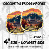 Salzburg Austria Magnet 4 Inch 2-Pack Mozart City – Strong Vinyl Decorative Travel Magnets for Fridge Locker Kitchen Office – Cute Fun Aesthetic Cool Durable & Long-Lasting Souvenir ID44999 2