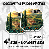 Italy Magnet 4 Inch 2-Pack Boot Country – Strong Vinyl Decorative Travel Magnets for Fridge Locker Kitchen Office – Cute Fun Aesthetic Cool Durable & Long-Lasting Souvenir ID44999 2