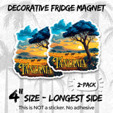 Tanzania Magnet 4 Inch 2-Pack Country Africa – Strong Vinyl Decorative Travel Magnets for Fridge Locker Kitchen Office – Cute Fun Aesthetic Cool Durable & Long-Lasting Souvenir ID44999 2