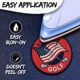 US American Flag Golf Patch — 3