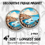 Croatia Magnet 4 Inch 2-Pack Adriatic Coast – Strong Vinyl Decorative Travel Magnets for Fridge Locker Kitchen Office – Cute Fun Aesthetic Cool Durable & Long-Lasting Souvenir ID44999 2