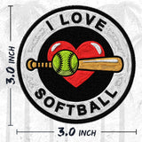 I Love Softball Patch — 3