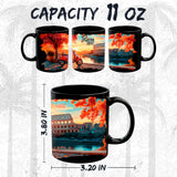 Rome Italy Coffee Mug 11oz — Black Ceramic Colosseum Ancient City Mug 2