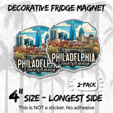 Philadelphia Pennsylvania Magnet 2-Pack — 4