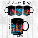 New York State Mug 11oz — Black Ceramic Empire State NY Coffee Mug 2