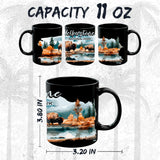 Yellowstone National Park Mug 11oz — Black Ceramic Geysers Wildlife Mug 2