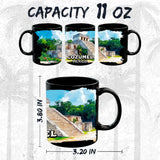 Cozumel Mexico Coffee Mug 11oz — Black Ceramic Island Caribbean Beach Mug 2