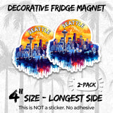 Seattle Skyline Washington Magnet 2-Pack — 4