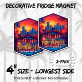 Minneapolis Minnesota Magnet 2-Pack — 4