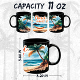Maui Hawaii Coffee Mug 11oz — Black Ceramic Tropical Island Paradise Mug 2