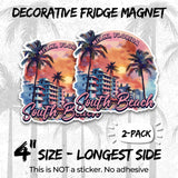 South Beach Miami Florida Magnet 2-Pack — 4