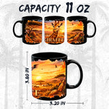 Giraffe Mug 11oz — Black Ceramic Coffee Mug 2