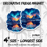 Iceland Magnet 4 Inch 2-Pack Fire Ice – Strong Vinyl Decorative Travel Magnets for Fridge Locker Kitchen Office – Cute Fun Aesthetic Cool Durable & Long-Lasting Souvenir ID44999 2