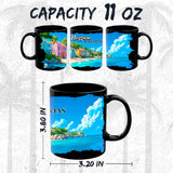 Nassau Bahamas Mug 11oz — Black Ceramic Travel Mug 2