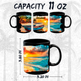 Jamaica Coffee Mug 11oz — Black Ceramic Reggae Island Caribbean Vibes Mug 2